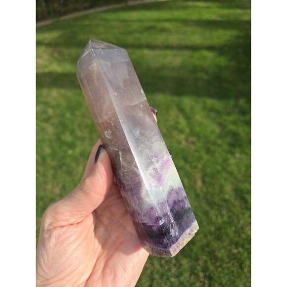 Crystal Fluorite Polished Tower Obelisk, 476g - Picture 4 of 9